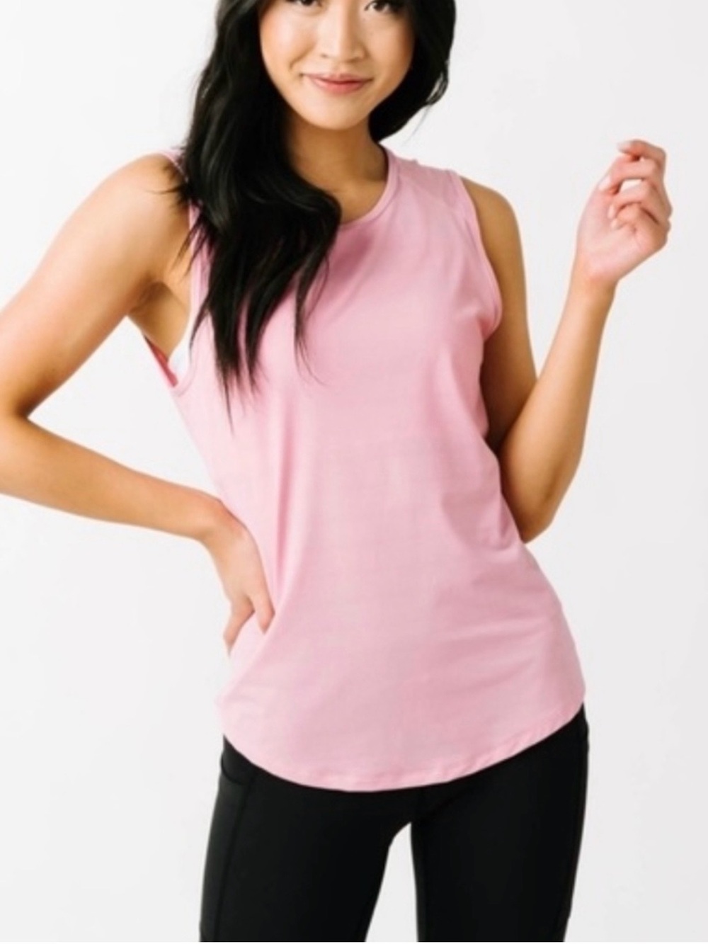 ZYIA Pink Horizon Muscle Tank Top